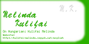 melinda kulifai business card